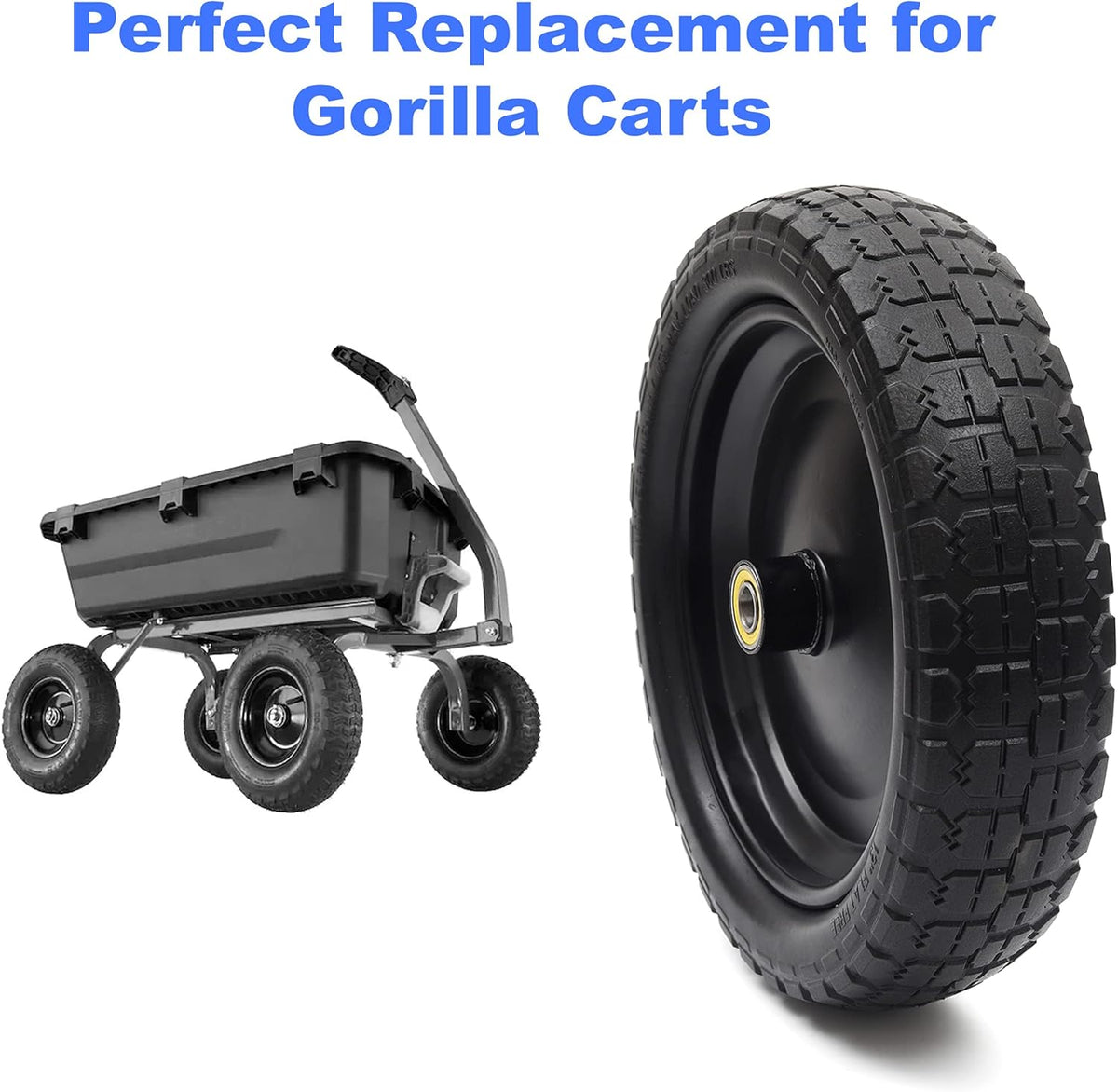 13'' Solid Polyurethane Flat-Free Tire and Wheel Assemblies E802757