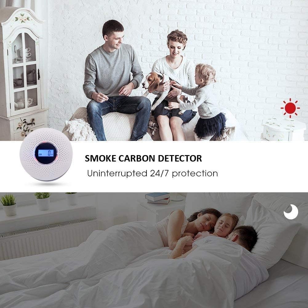 Smoke and Carbon Monoxide Detector with LCD Display 3 Pack L420