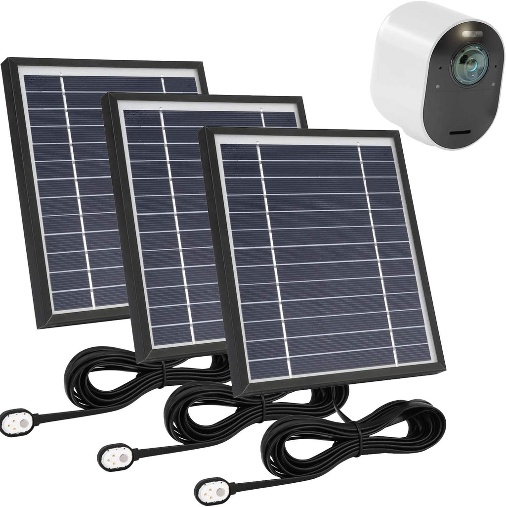 3 Pack Solar Panel Charge with 11.5ft Waterproof Magnetic Power Cable I49640
