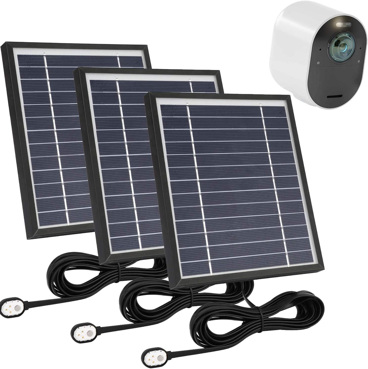 3 Pack Solar Panel Charge with 11.5ft Waterproof Magnetic Power Cable I49640