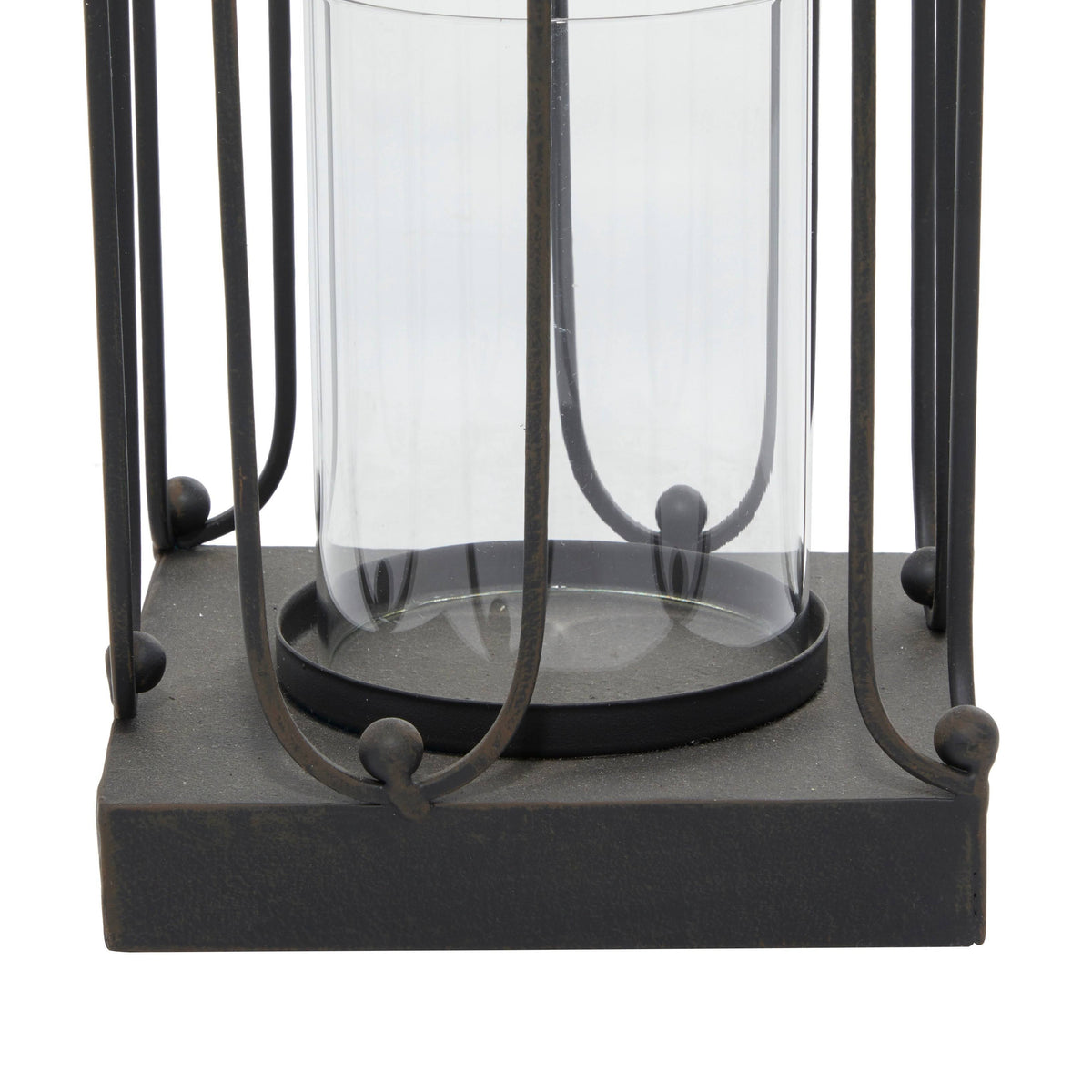 Metal Glass Candle Lantern Set of 2 V432957