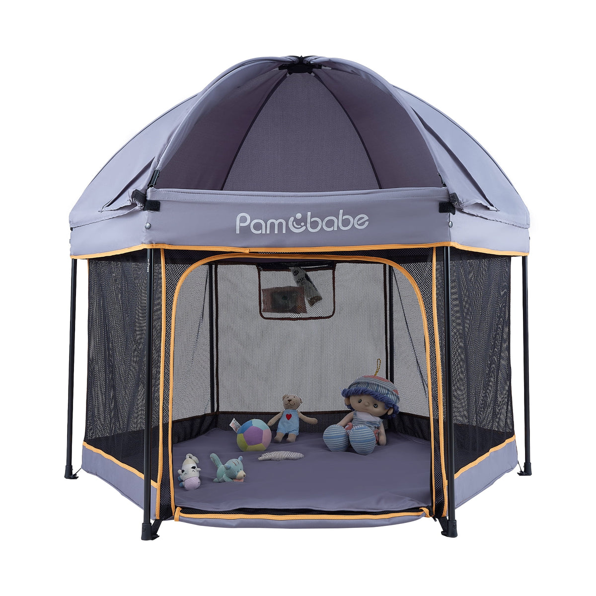 Blue Portable Lightweight Baby Playpen with Canopy and Travel Bag E565