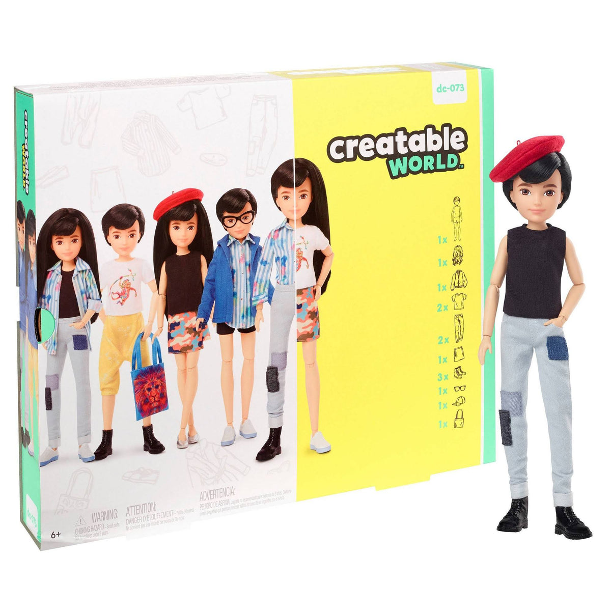 Customizable Doll Black Straight Hair E998491