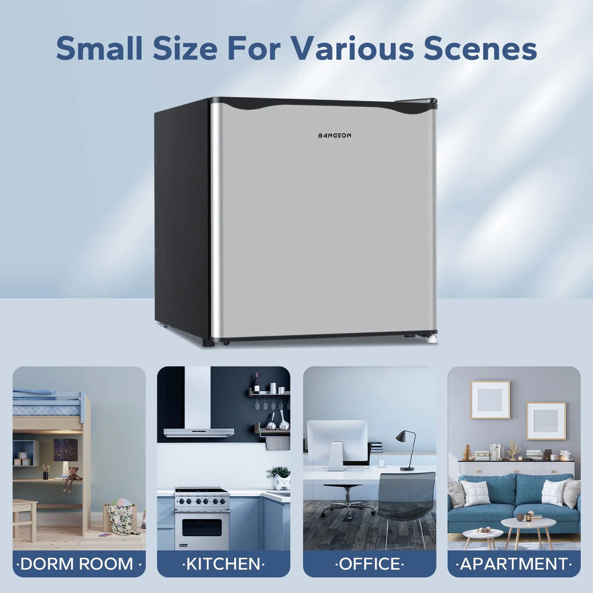 1.6 Cu.ft Silver Mini Fridge with Freezer X106374