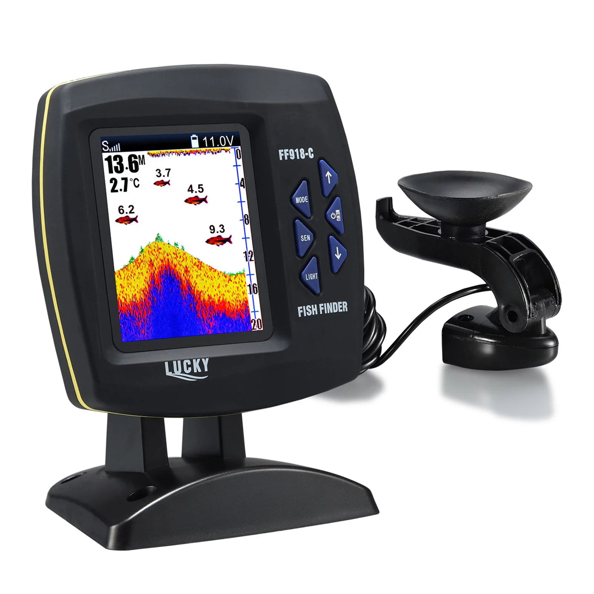 Wired Transducer Fish Finder 45 Degrees Underwater N521