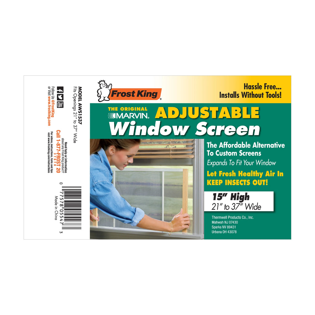 Adjustable Window Screen with Wood Frame U10648