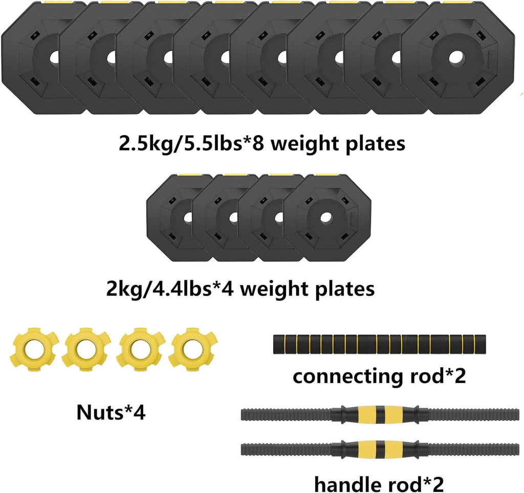 Adjustable Dumbbells Set 55LB 3 in 1 L5125