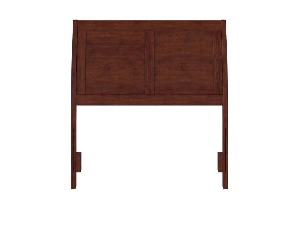 Twin Wood Sleigh Headboard with USB Charging Station in Walnut R677377