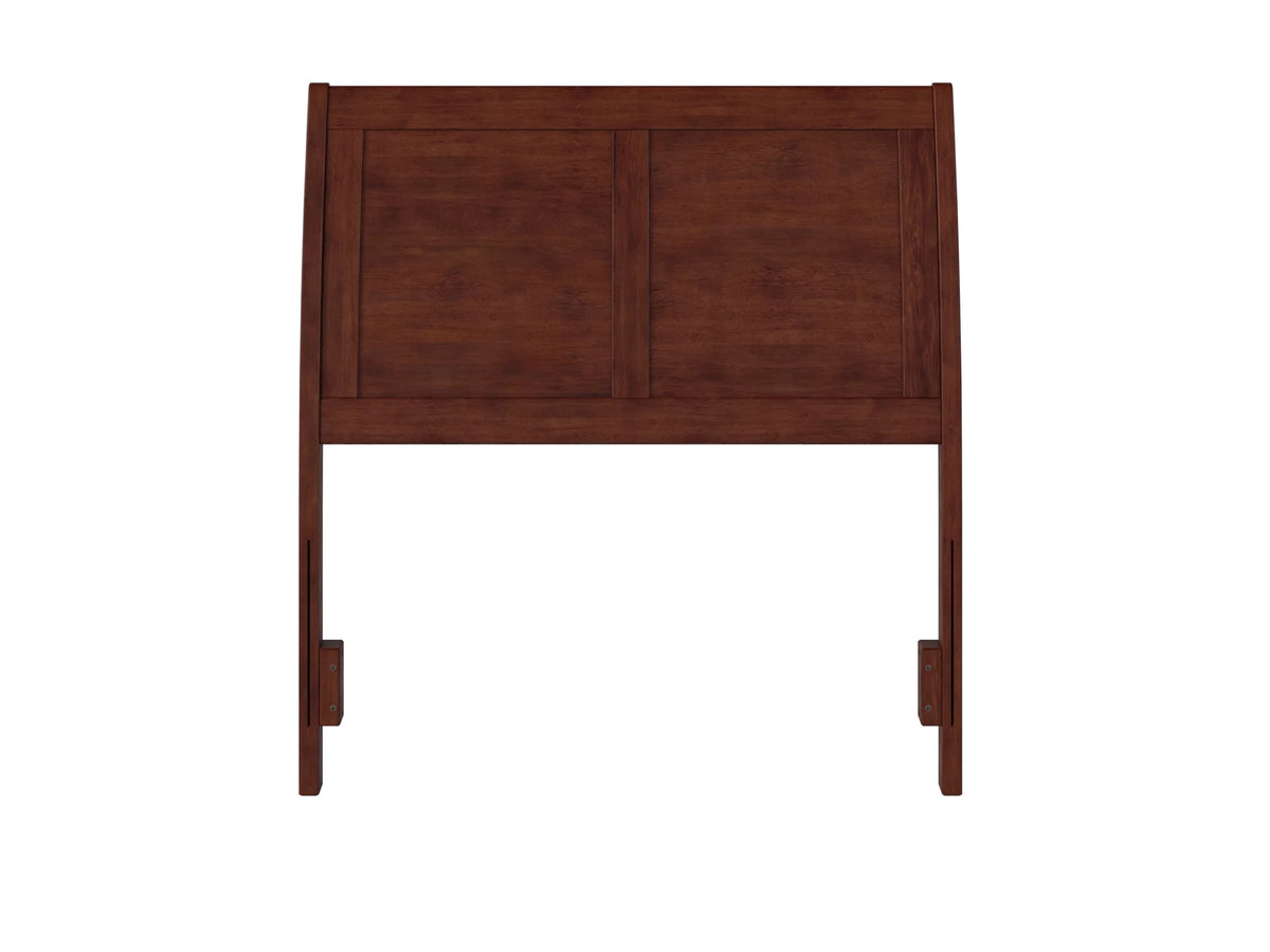 Twin Wood Sleigh Headboard with USB Charging Station in Walnut R677377