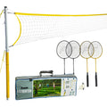 Badminton Net Family Set with 4 Steel Rackets and 2 Birdies P533005