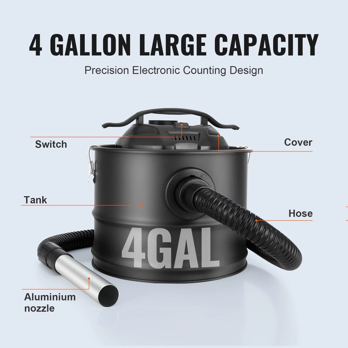 Ash Vacuum Cleaner 4 Gallon 1200W X6104