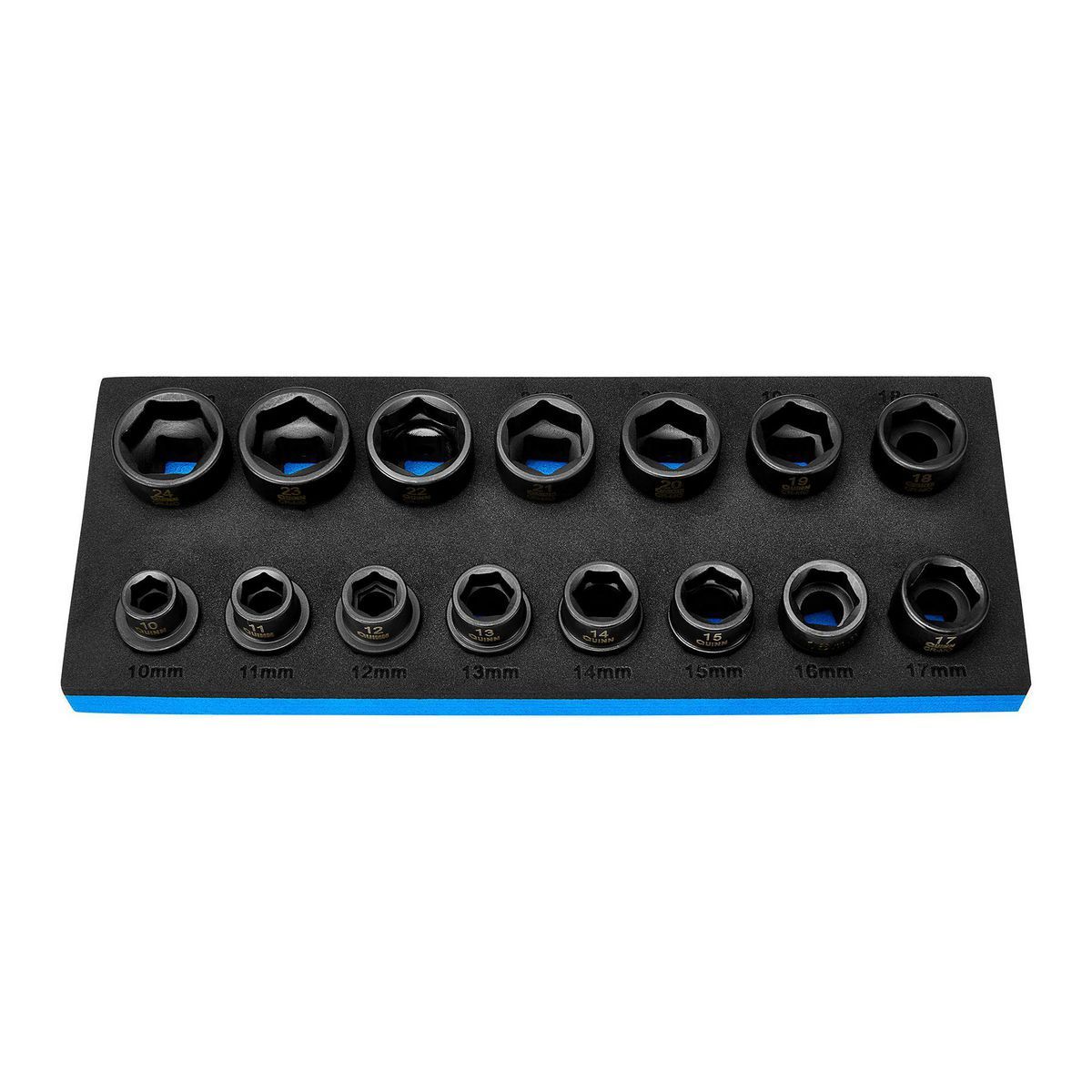 1/2 in. Drive Metric Low-Profile Impact Socket Set, 15-Piece M4921