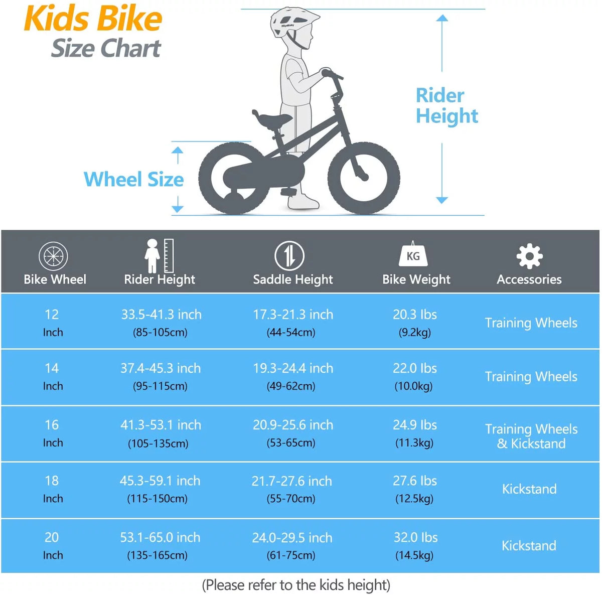 Kids Bike 12 14 16 18 20 Inch Bicycle B78832