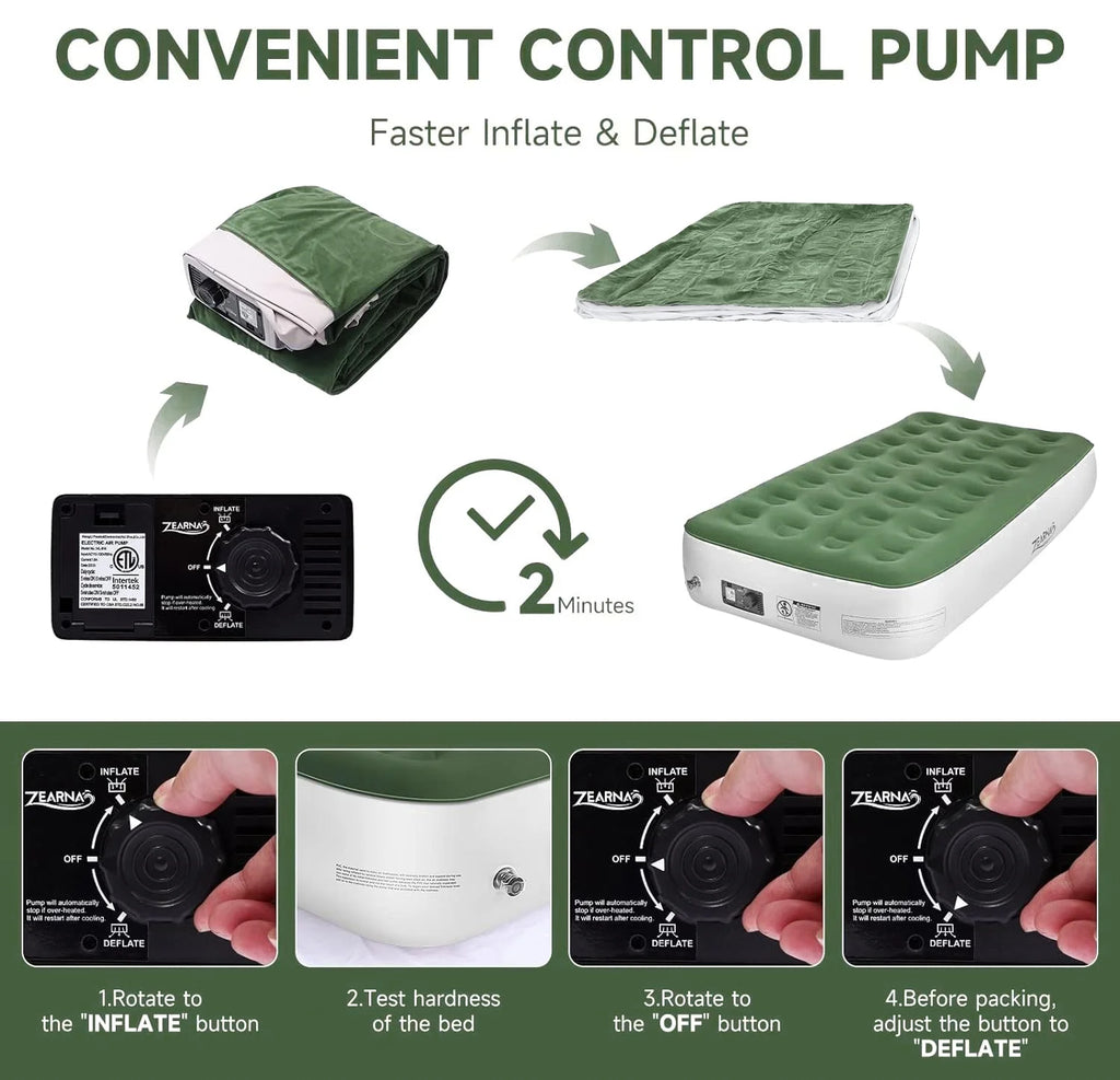 Twin Size Air Mattress with Built-in Pump B51748