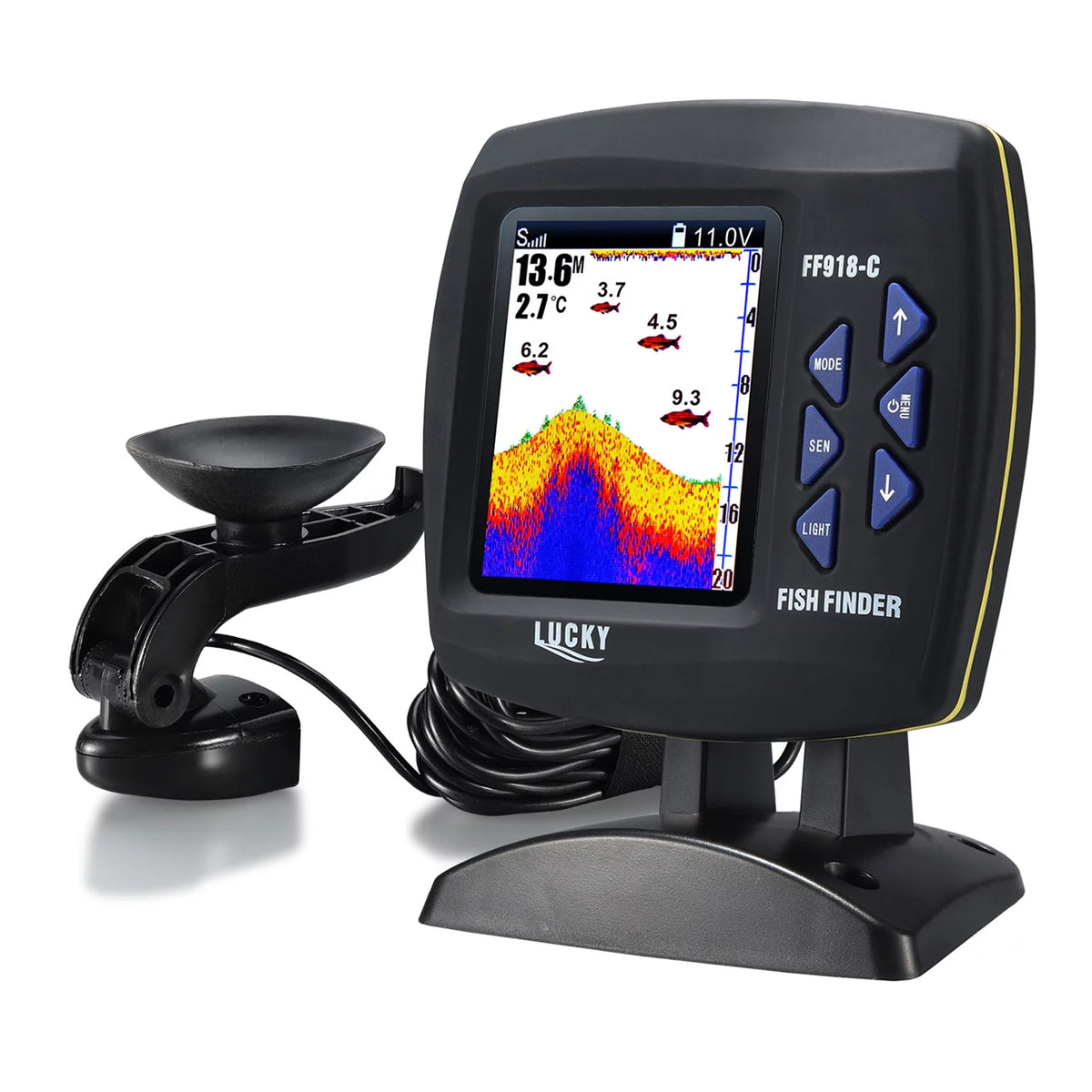 Wired Transducer Fish Finder 45 Degrees Underwater N521