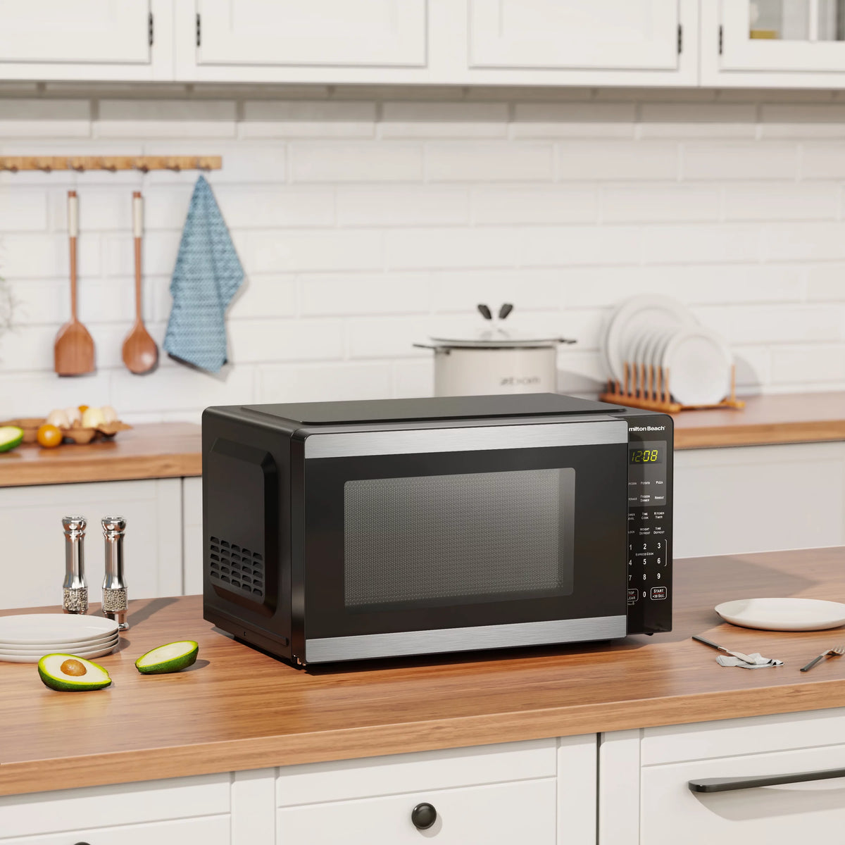 0.9 Cu ft 900 Watts Stainless Steel Countertop Microwave Oven W97579