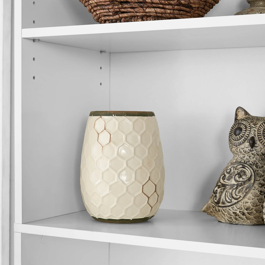 White 5-Shelf Bookcase with Adjustable Shelves Q19925