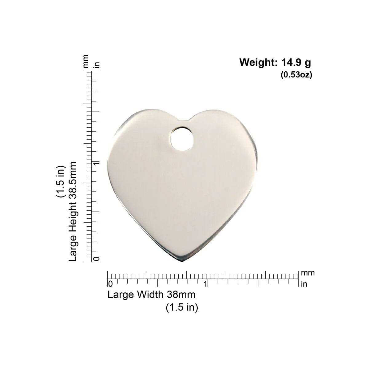 Heart Pet ID Dog Tags G9508