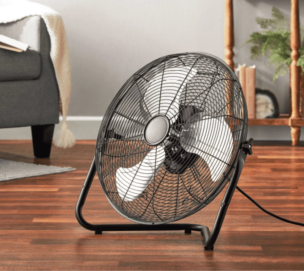 20 inch 3-Speed Steel Floor Fan, Black H5096
