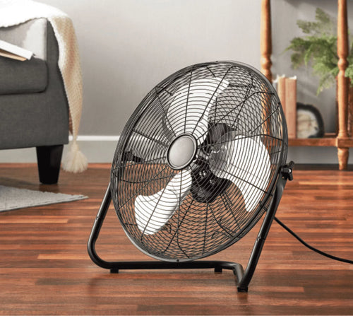 20 inch 3-Speed Steel Floor Fan, Black H5096