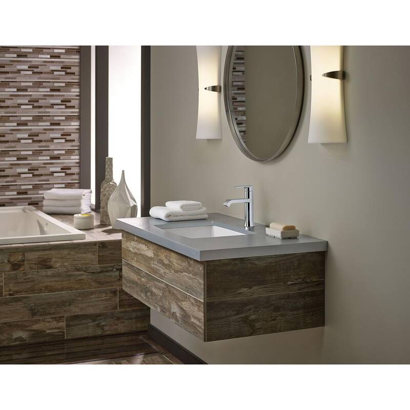 Single Handle Single Hole Bathroom Faucet in Chrome Y60383