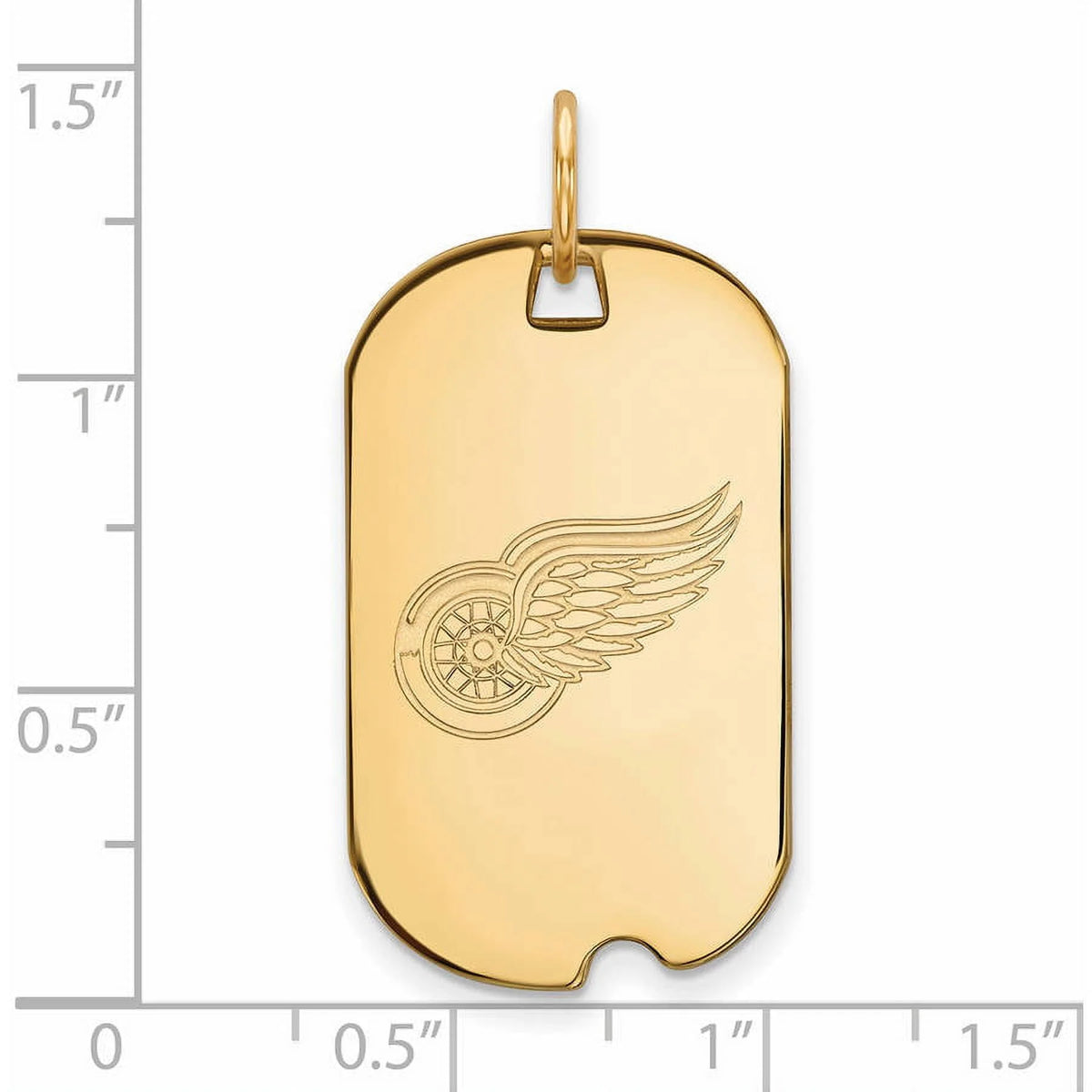 Sterling Silver Gold Plated Small Dog Tag S156288