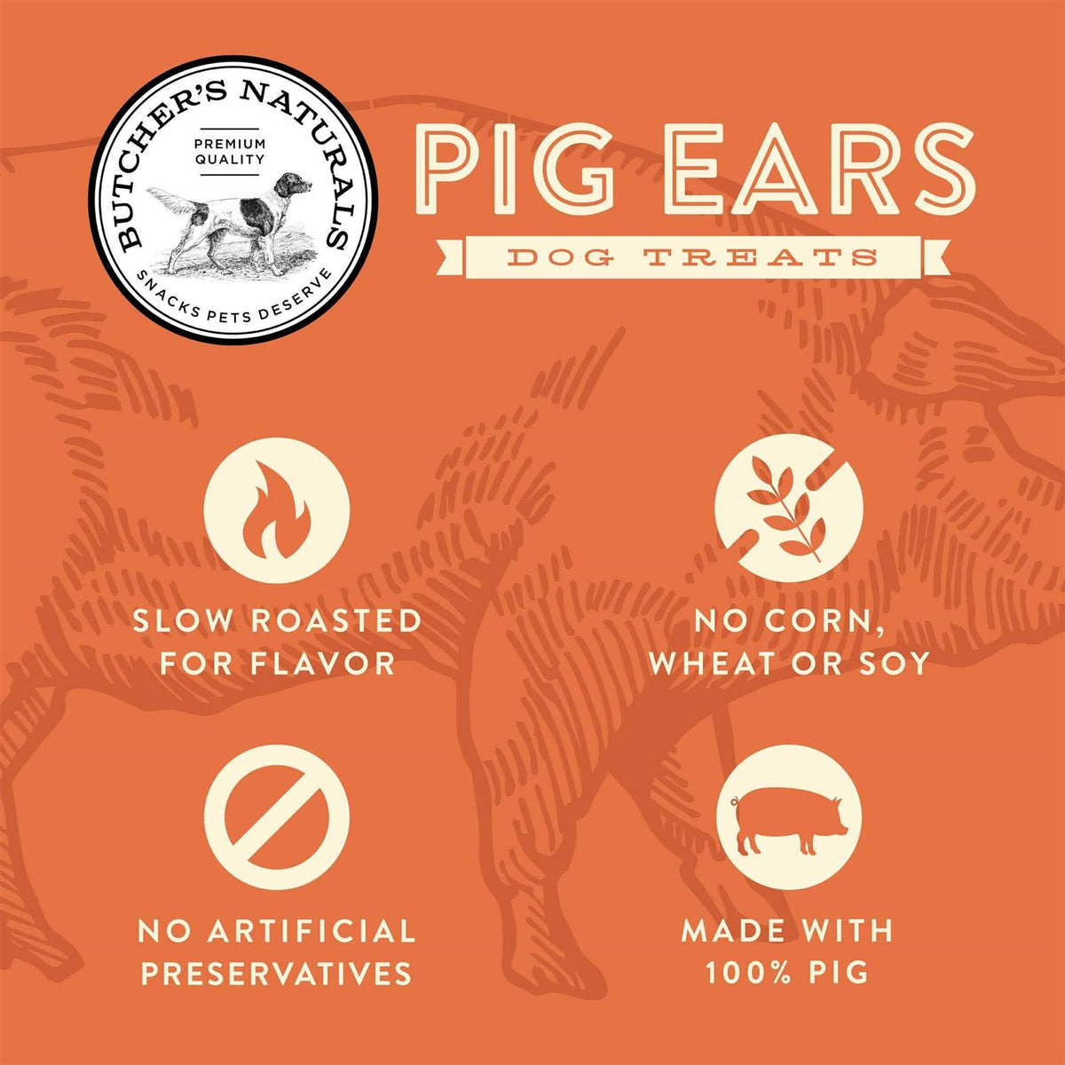 Pig Ears Dog Treats E91483