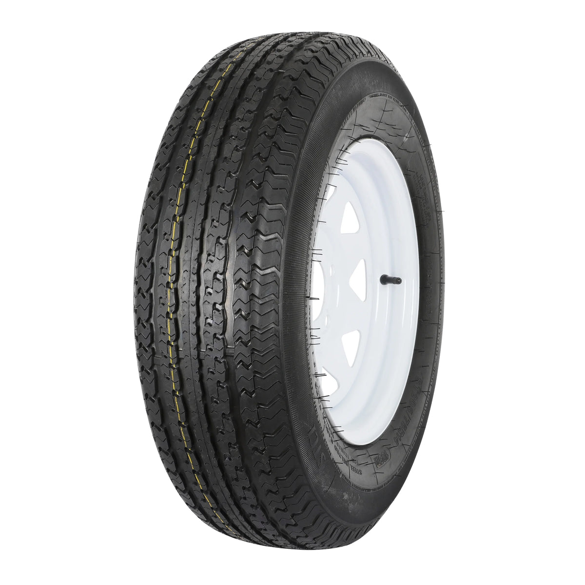 ST205/75R14 Trailer Tire with 14 White Wheel Set of 2 J86384