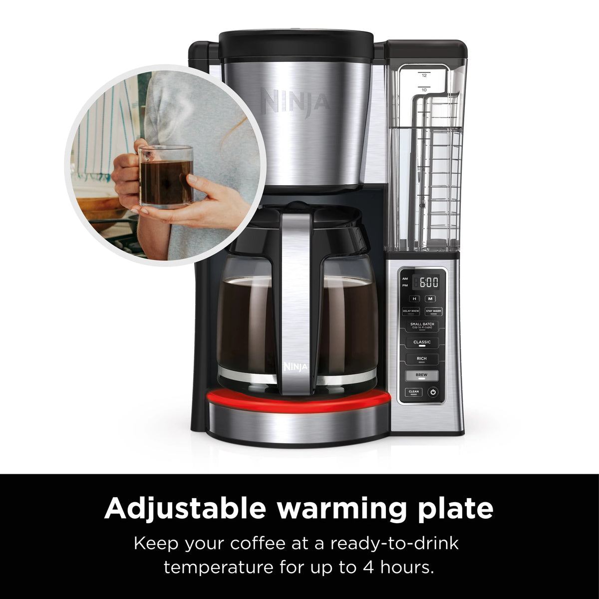 12-Cup Programmable Coffee Maker with Glass Carafe F1926