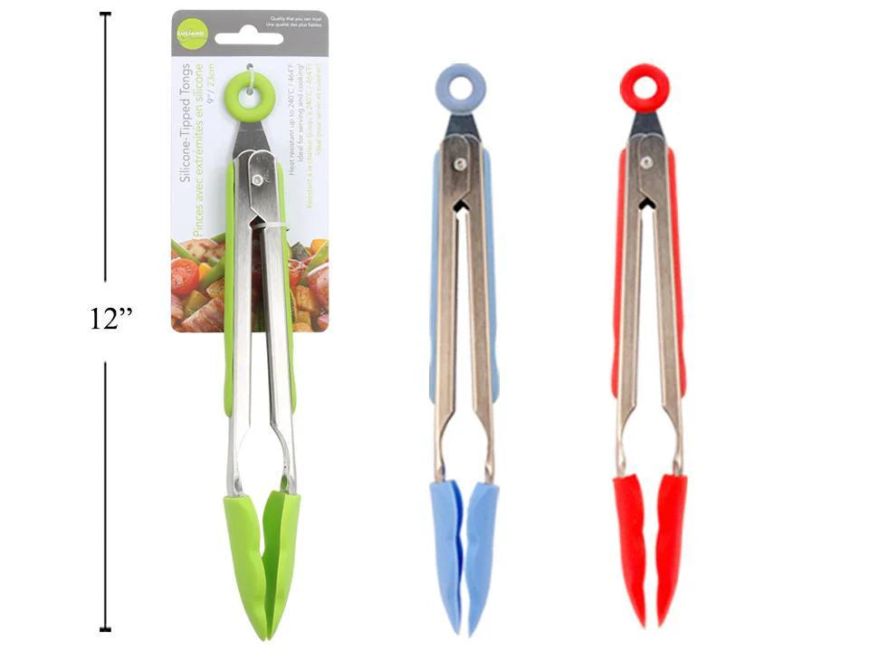 9'' Silicone Tongs with Pull Lock S573