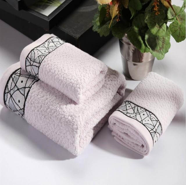 Cotton 3-Piece Bath Towels Set W5469