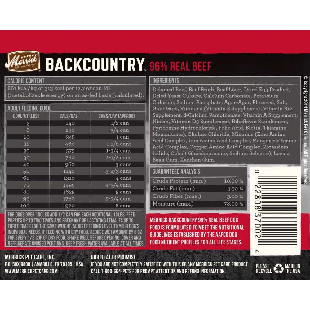 96% Real Beef Grain Free Canned Dog Food F21650