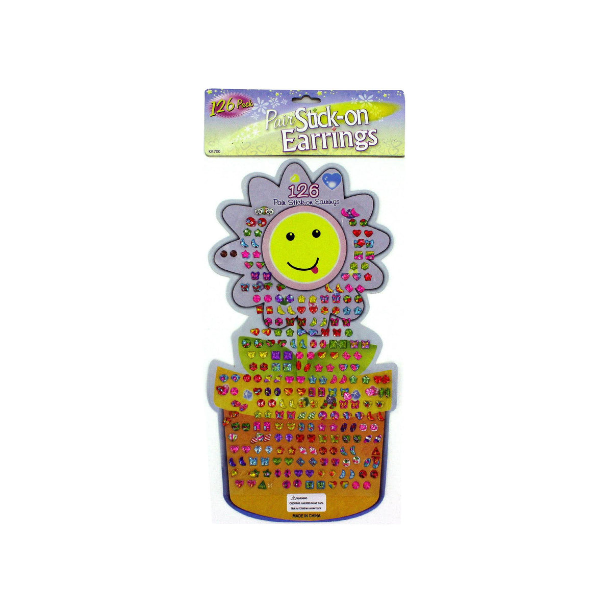 Stick-on Earrings Pack of 24 X918090