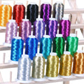 20 Metallic Cones Embroidery Threads J9563