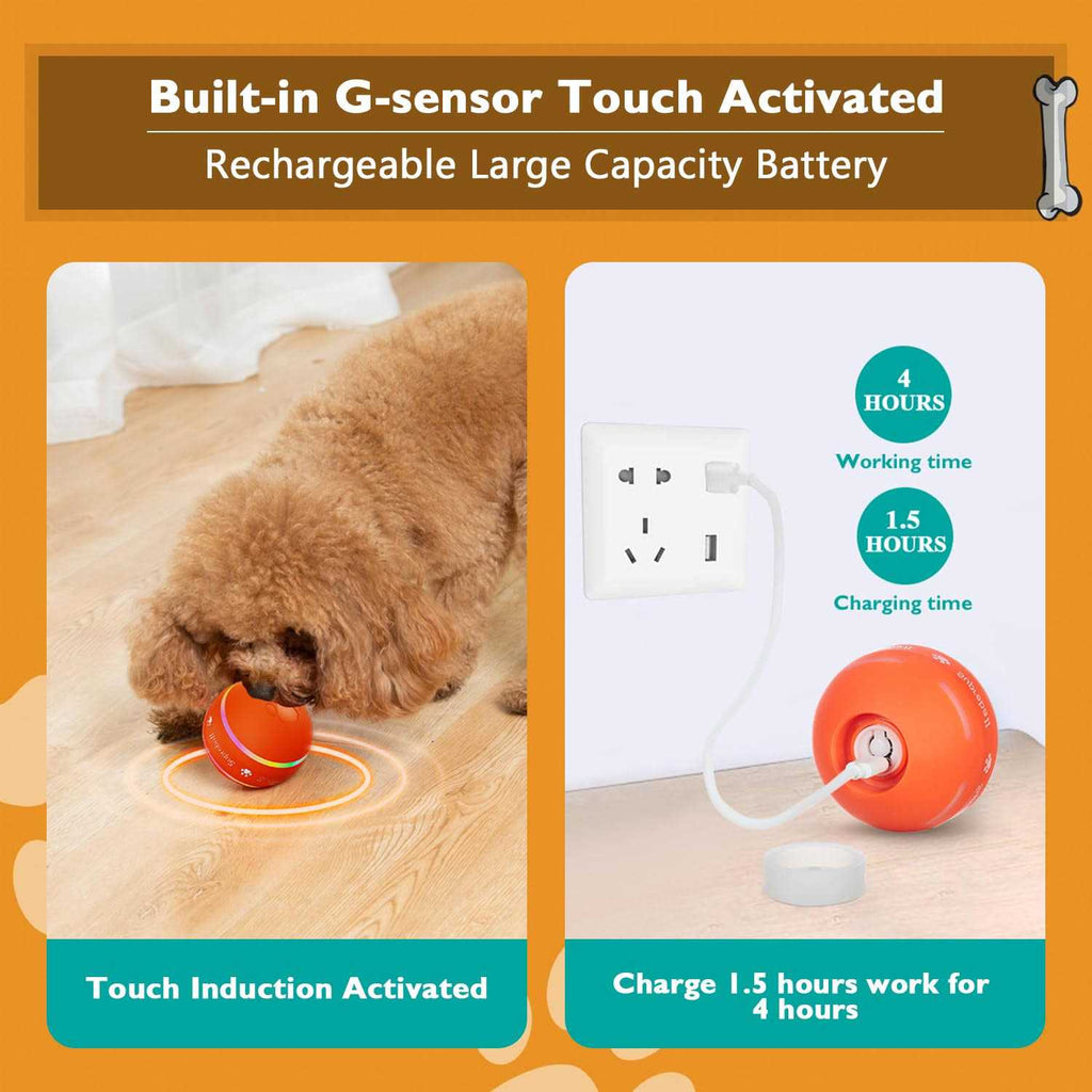 Interactive Durable Motion Activated Automatic Rolling Dog Ball Toys M25479