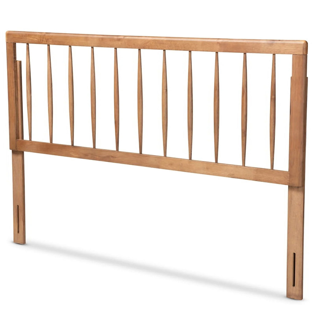 Full Size Rubber Wood Headboard with Wood Legs in Walnut P655
