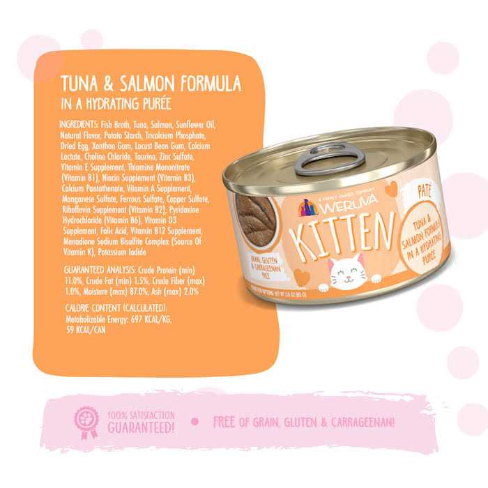 Kitten Tuna & Salmon Puree Cat Food W7760