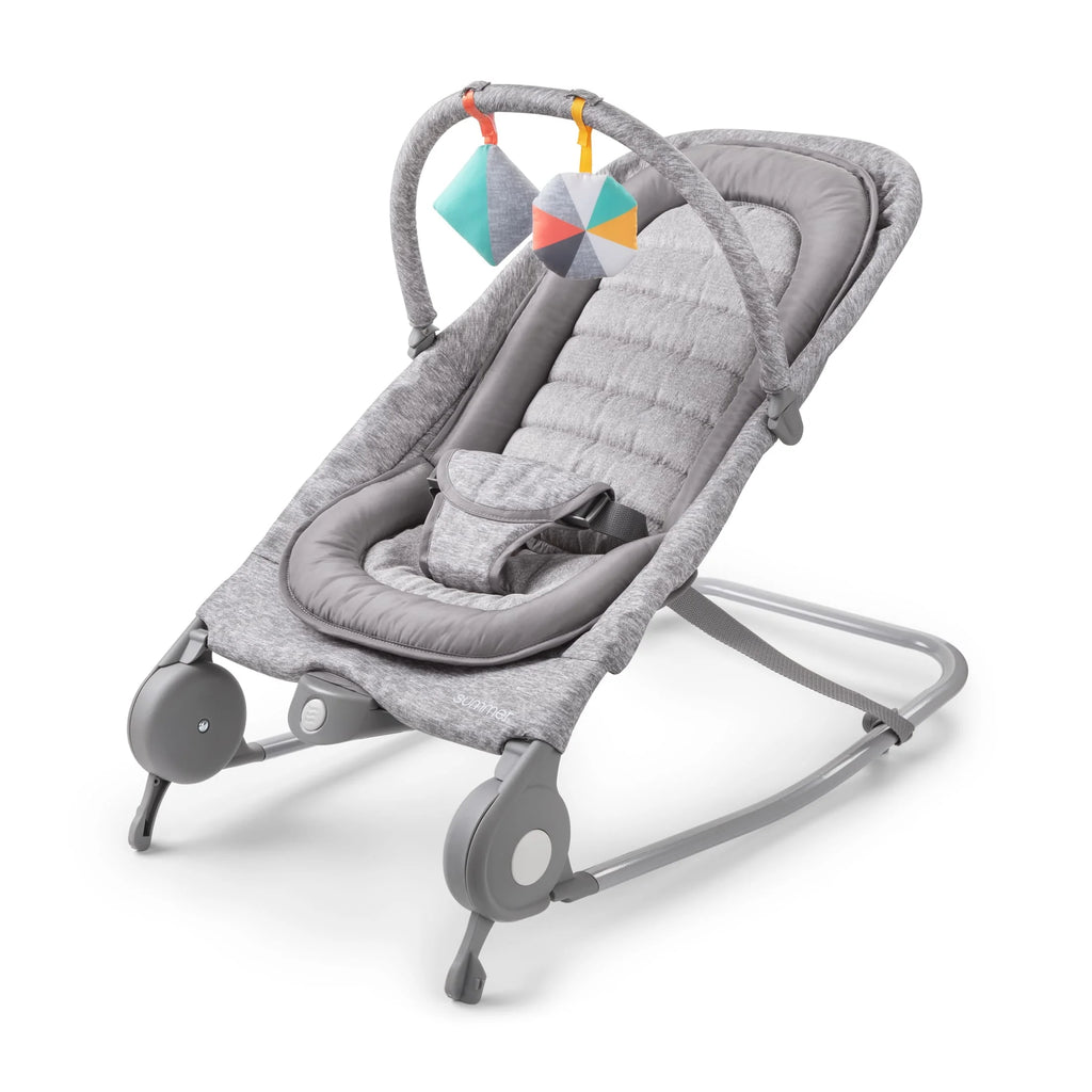 2-in-1 Baby Bouncer & Rocker, Light Gray Tweed U967