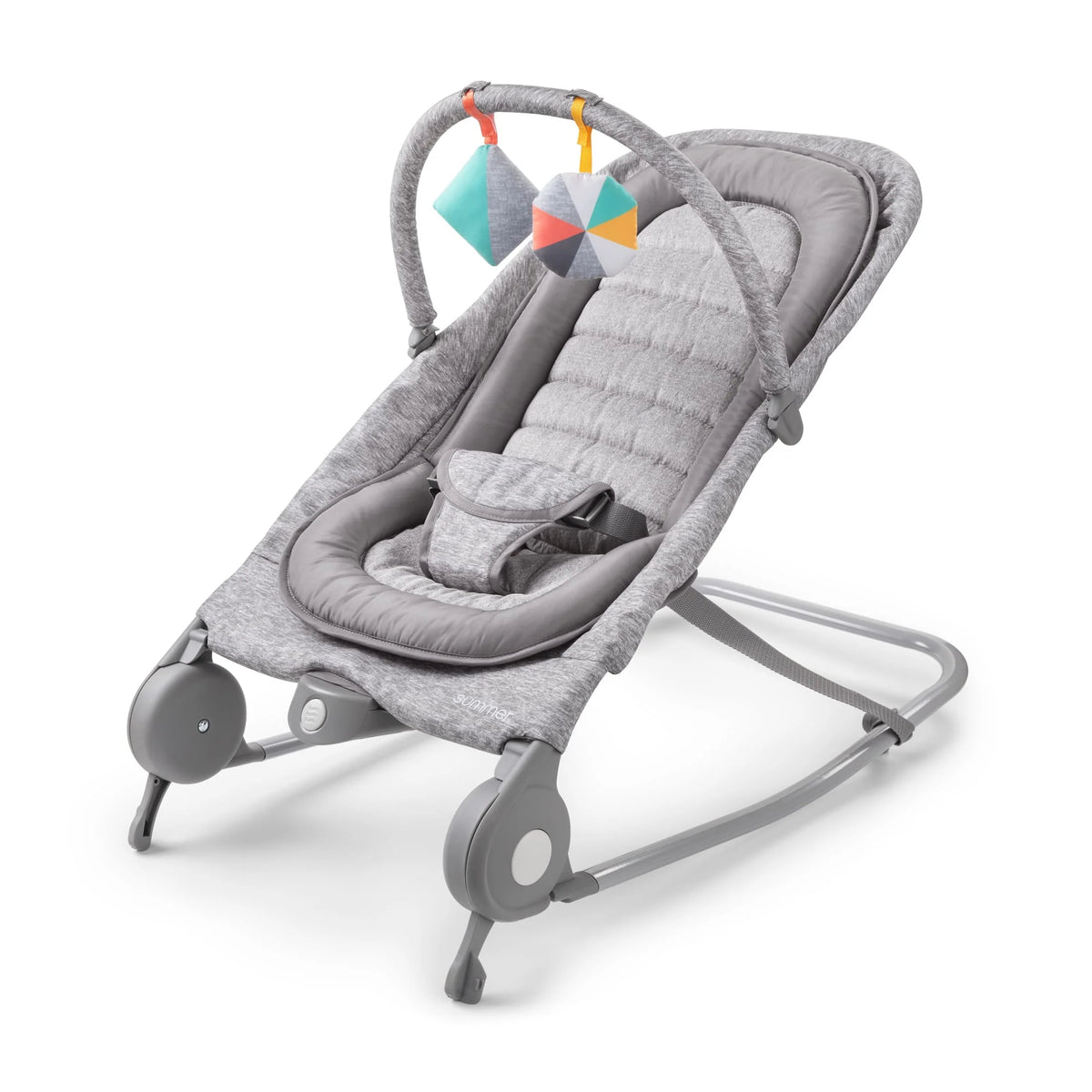 2-in-1 Baby Bouncer & Rocker, Light Gray Tweed U967
