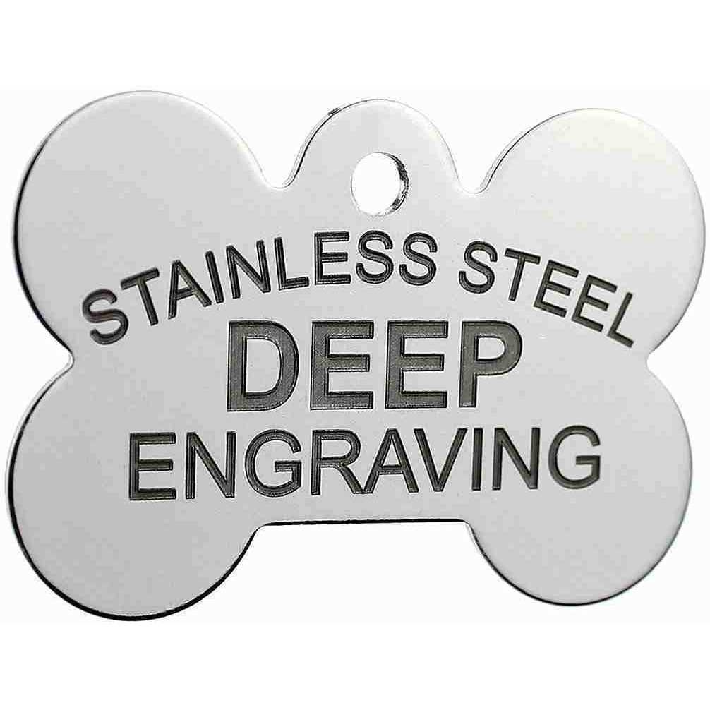 Stainless Steel Custom Deep Engraved Pet ID Tags R866411