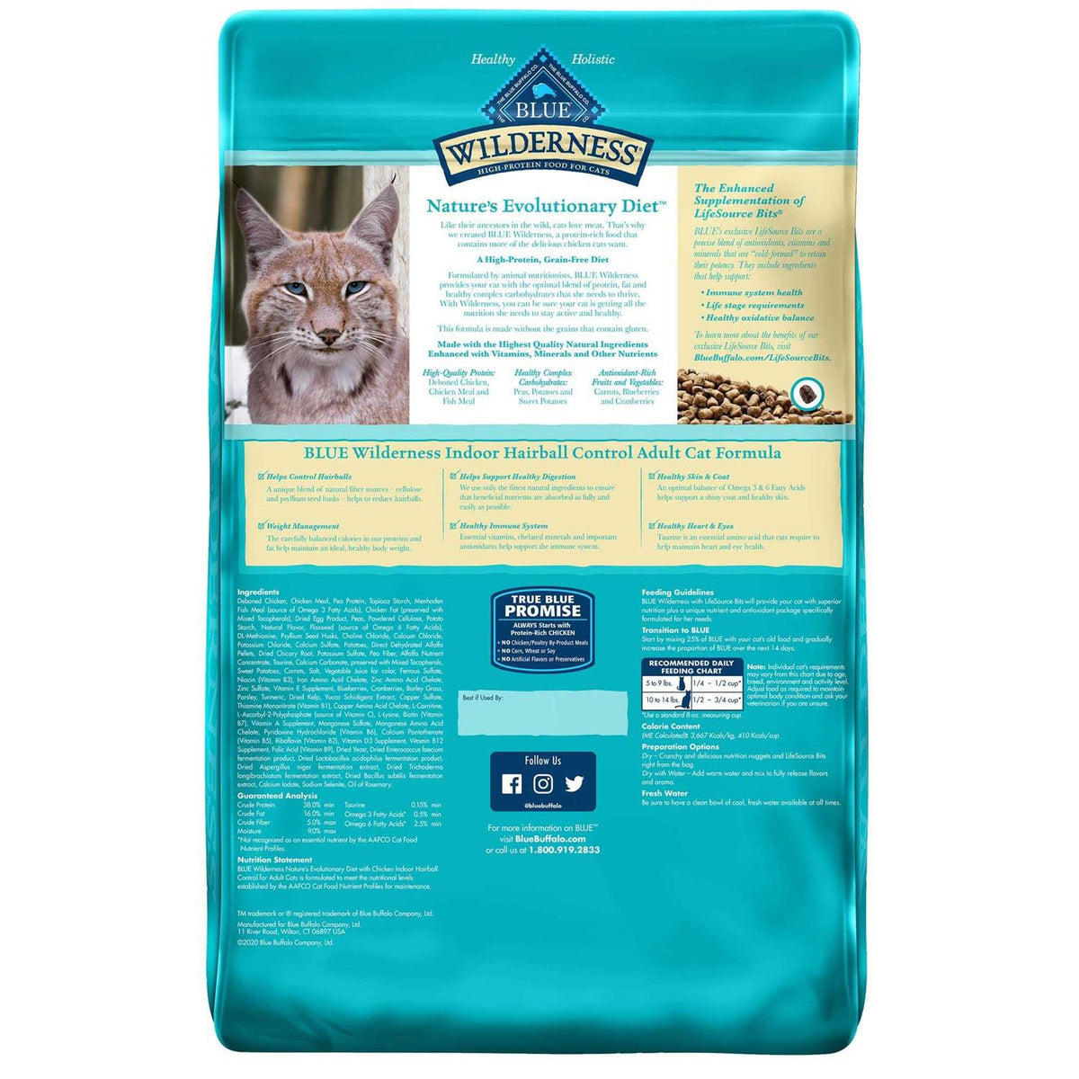 Blue Indoor Hairball Control Cat Dry Food Z987