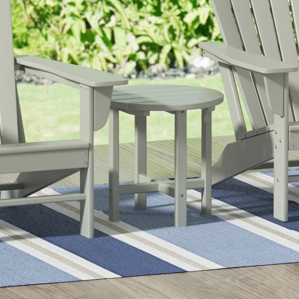 18 Inch Round Plastic Outdoor Patio Side Table T612