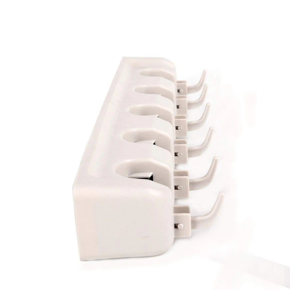 White Wall Mounted Mop & Broom Hanger R86981