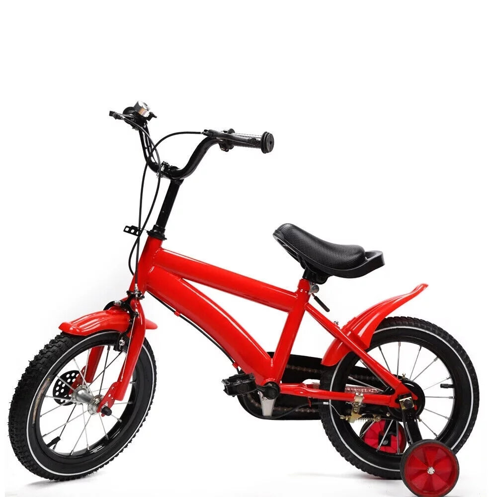 Yellow 14 Inch Kids Bike with Training Wheels Y500582