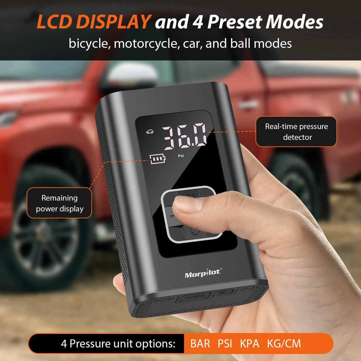 150PSI Portable Air Compressor with Digital Pressure Gauge T6952