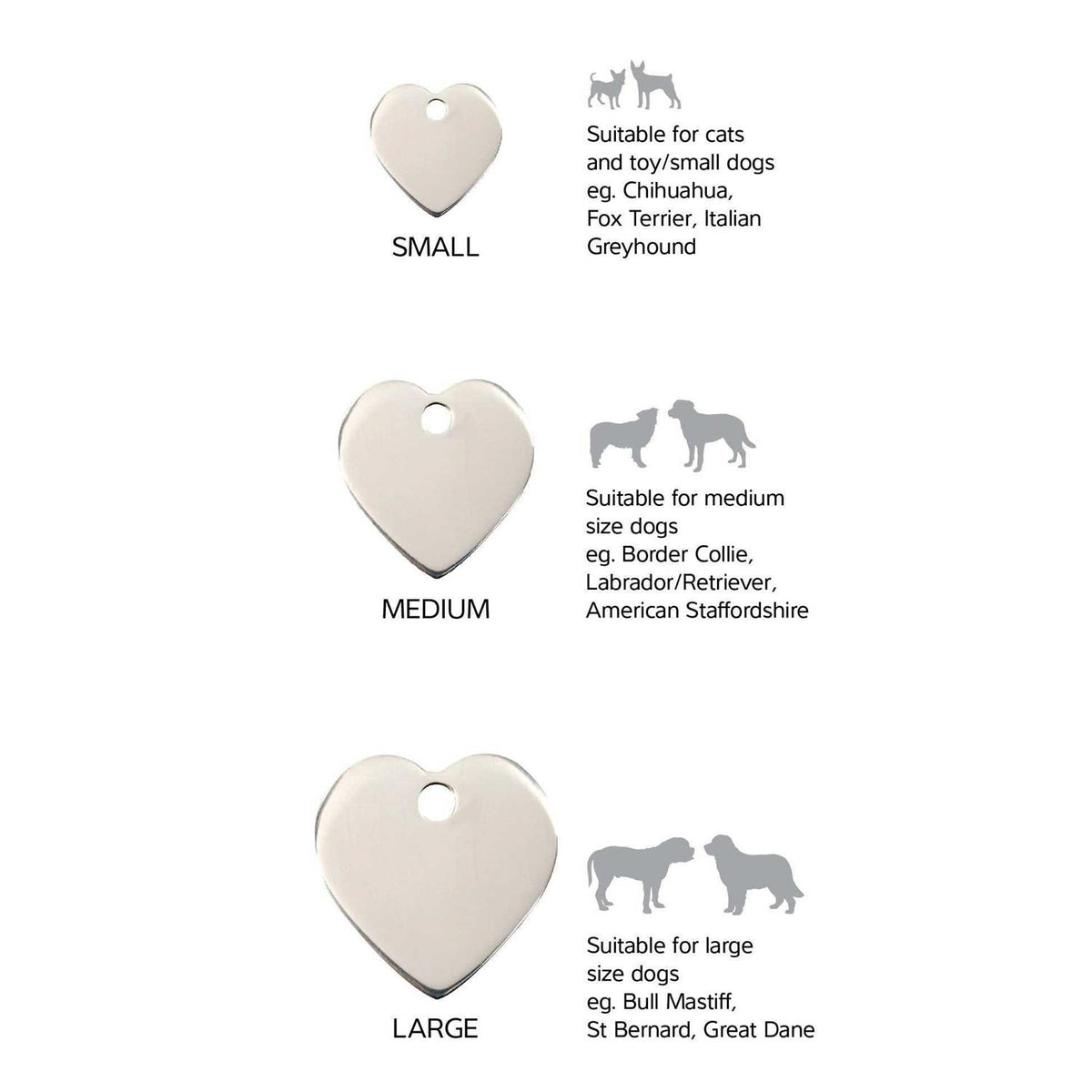 Heart Pet ID Dog Tags G9508