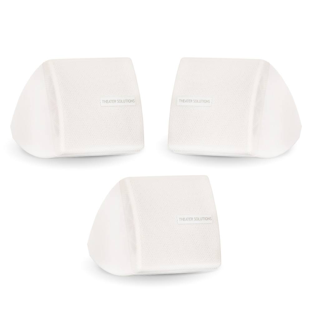 White Mountable Indoor Bookshelf Speakers 3 Piece Pack V632