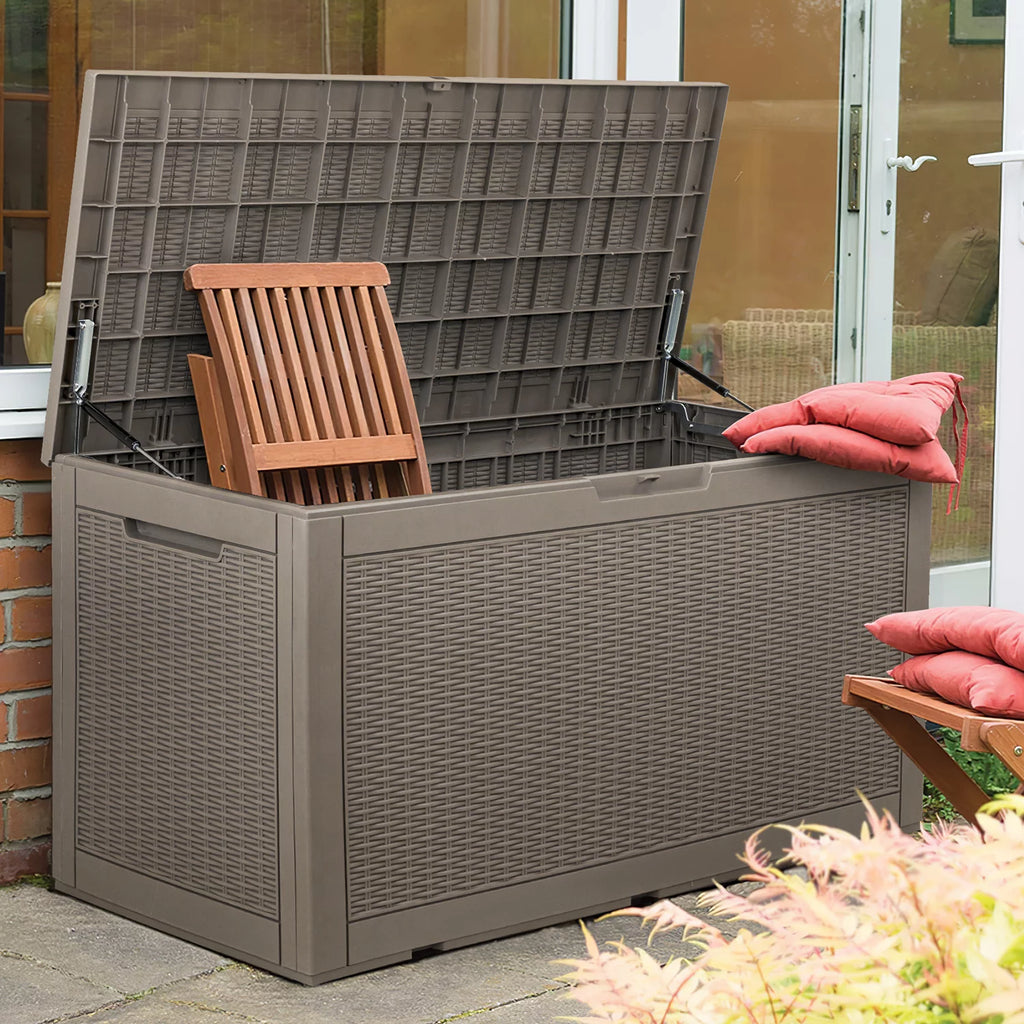 100 Gallon Black Plastic Resin Storage Box P19746