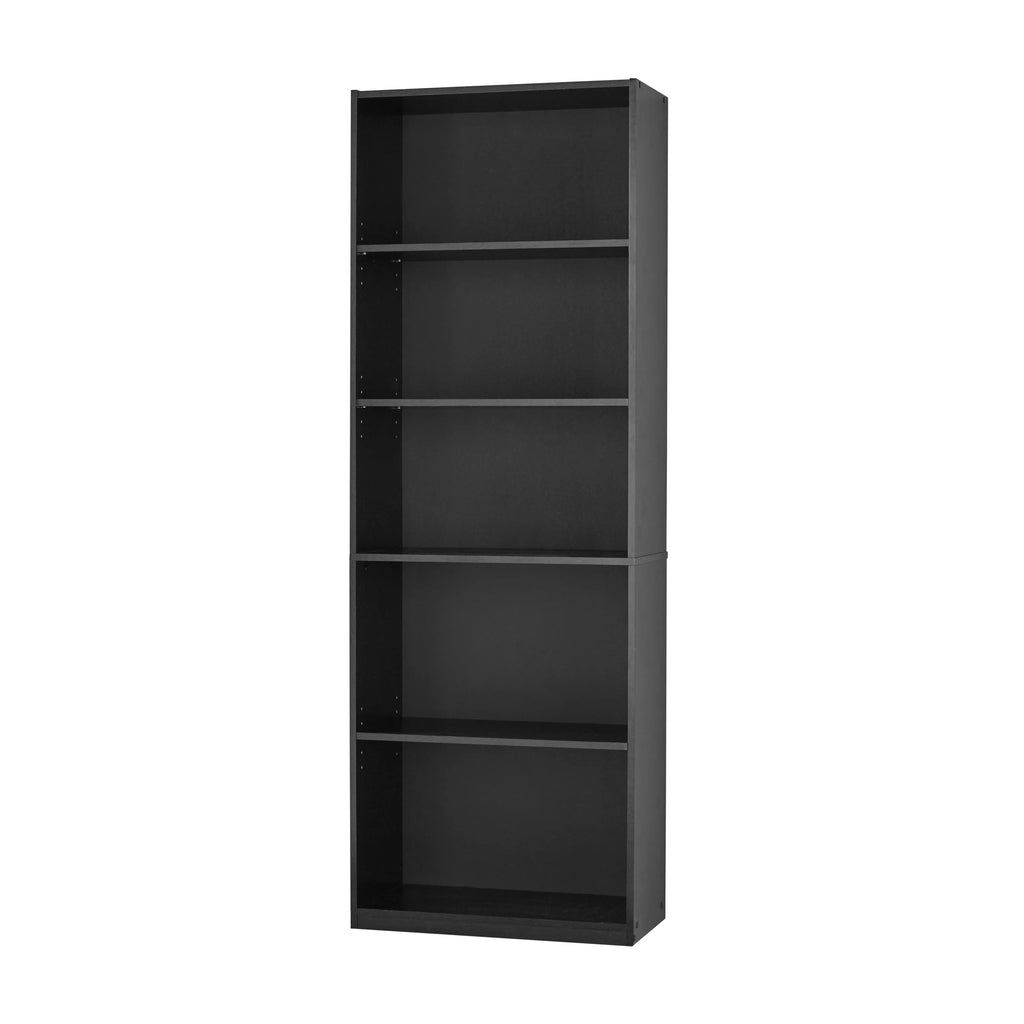 White 5-Shelf Bookcase with Adjustable Shelves Q19925