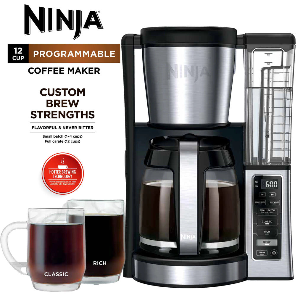12-Cup Programmable Coffee Maker with Glass Carafe F1926